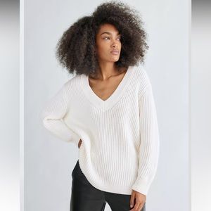White Aritzia Babaton Roger Sweater